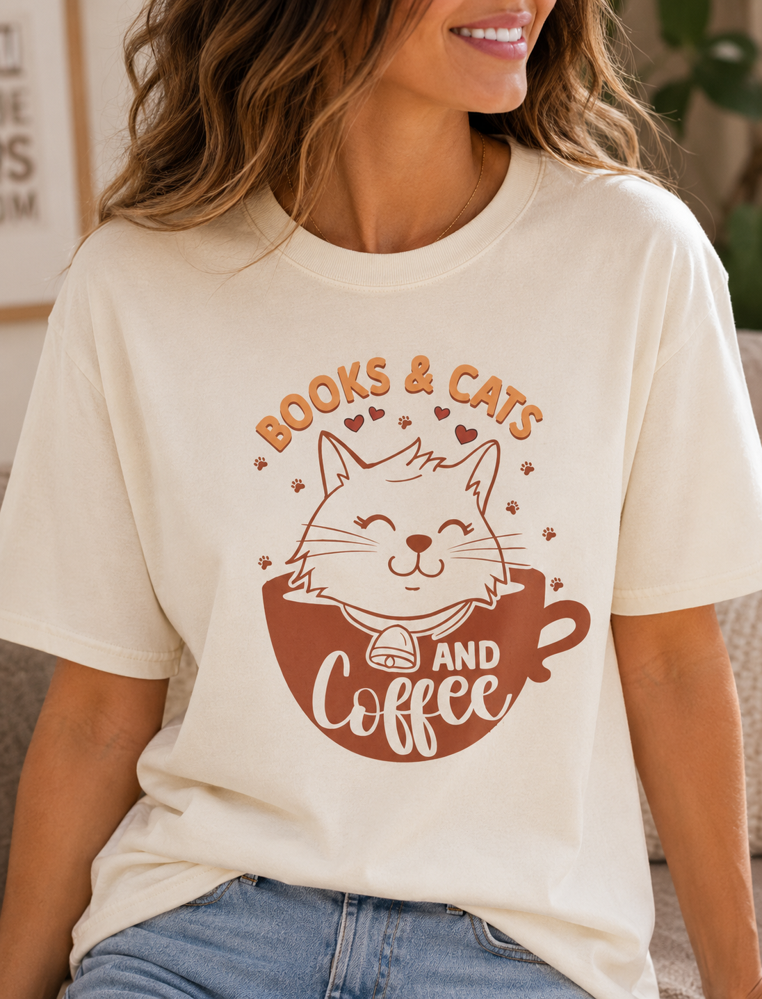 Books & Cats & Coffee Shirt