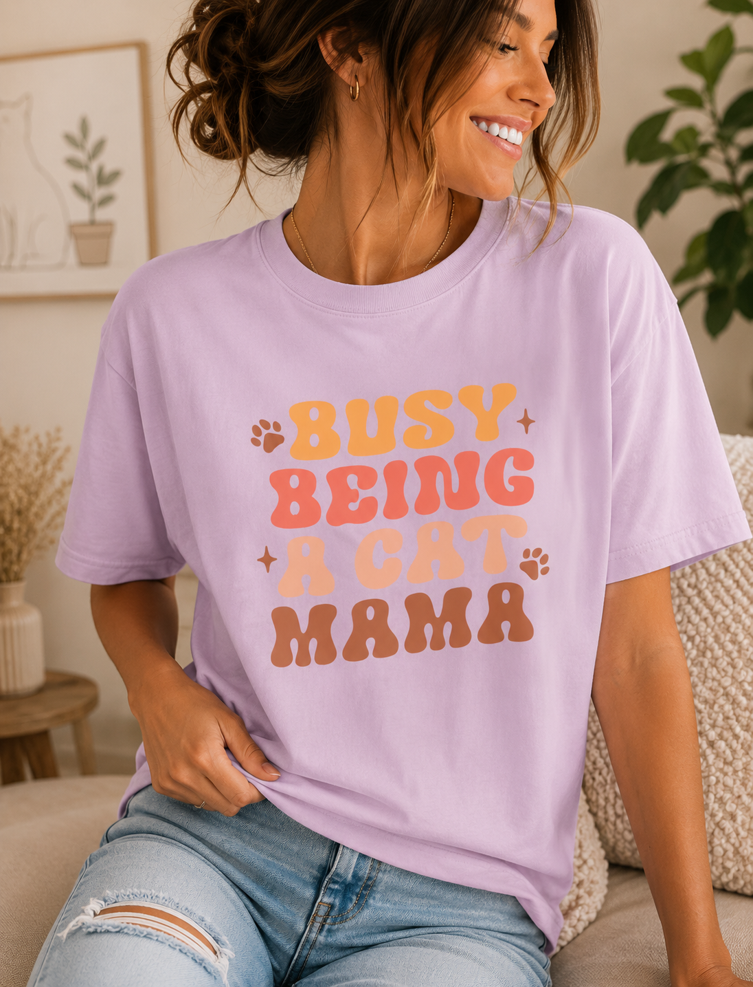 Busy Being A Cat Mama Shirt
